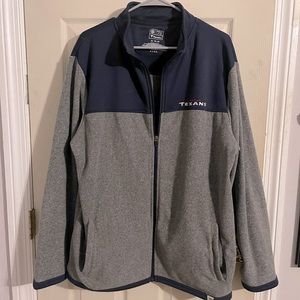 Fanatics Houston Texans Gray/Navy Fleece Full Zip Jacket Size XL